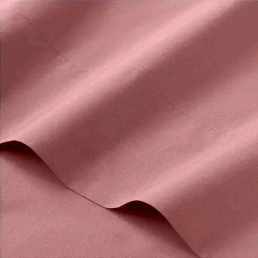 NWT Full Washed Supima‎ Percale Solid Sheet Set Rose - Casaluna
